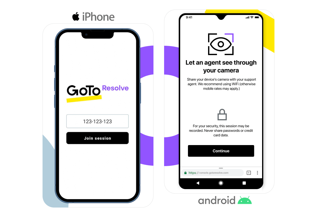 Aplicación móvil GoTo Resolve Agent