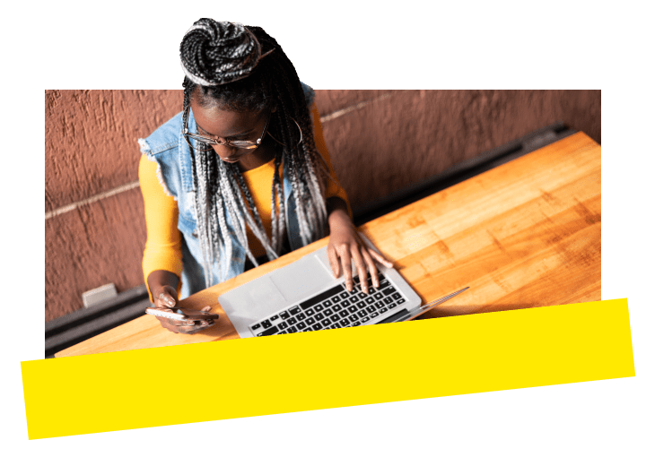 Young professional using GoTo Connect for multichannel experiences across devices and platforms.