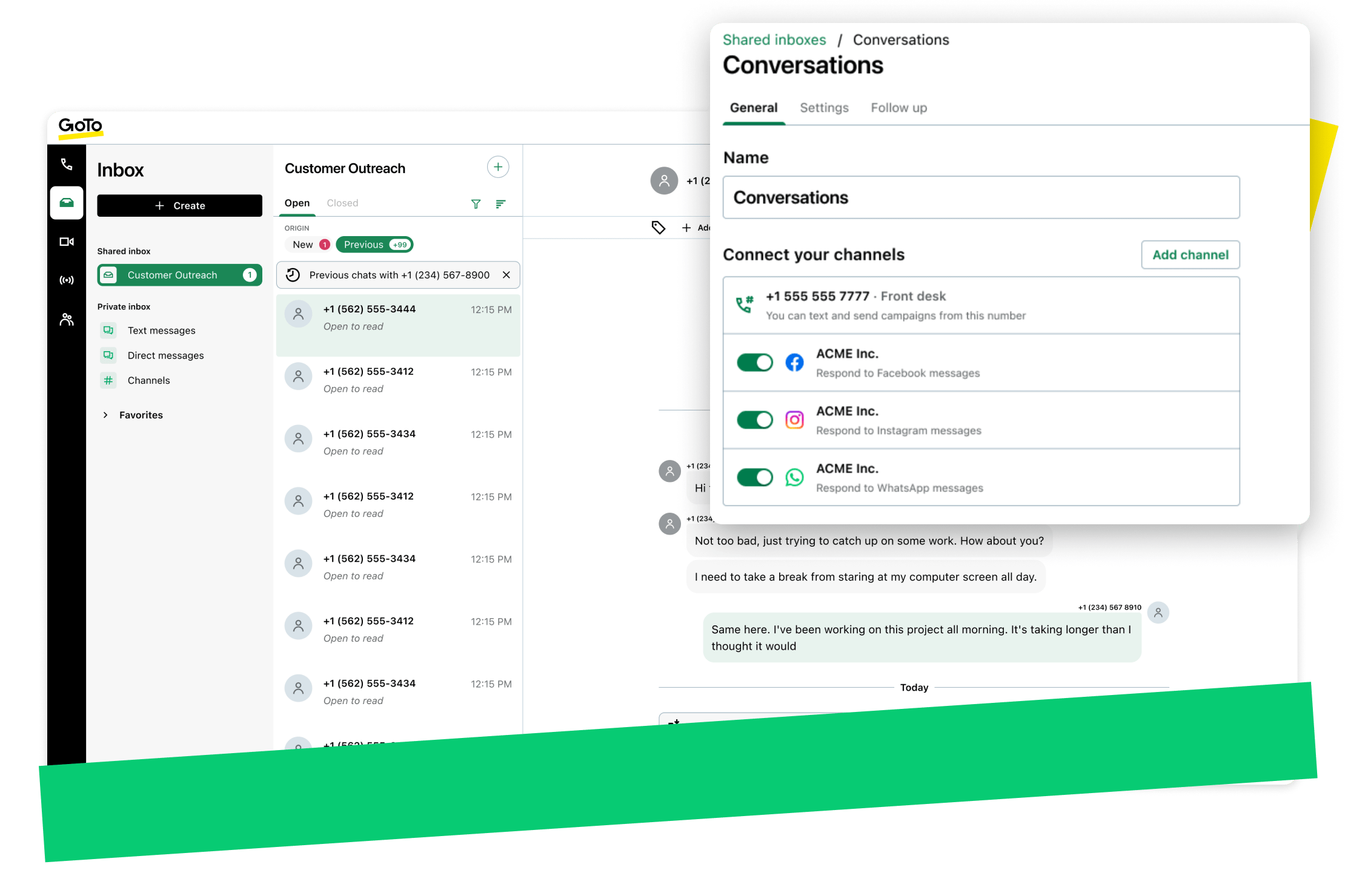 GoTo Connect CX incluye funciones adicionales, como sentimientos sobre IA y paneles de control de gestor.