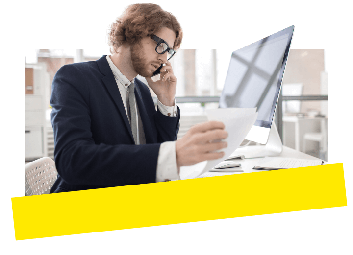 A paralegal is engaging with his client seamlessly using GoTo Connect for efficient communication.