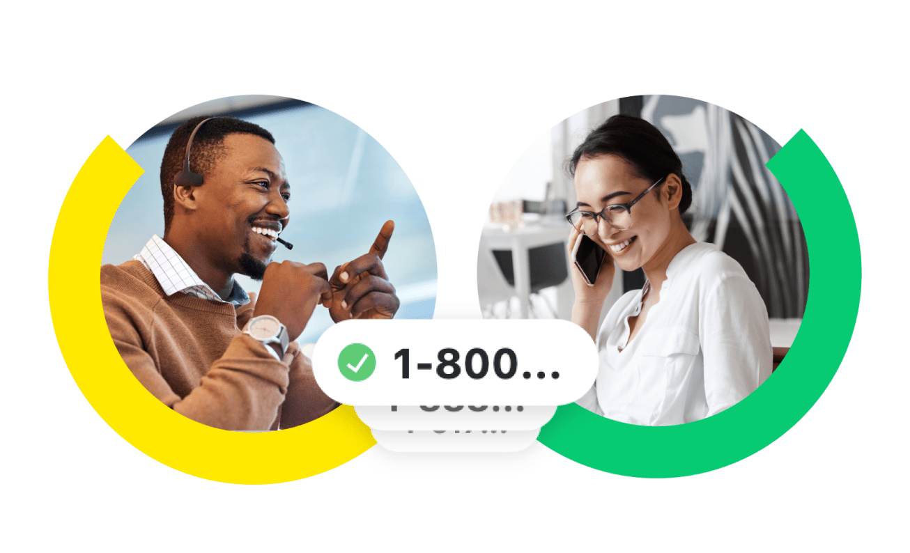 Una muestra de la página de contactos de GoTo Connect, que permite a los empleados organizar y contactar fácilmente con sus compañeros y otros colaboradores desde su dispositivo móvil.