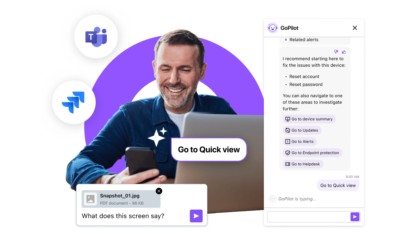 GoTo Resolve capacita a los equipos de TI con soluciones basadas en IA, flujos de trabajo más inteligentes y un ecosistema ampliado que permite operaciones fluidas.